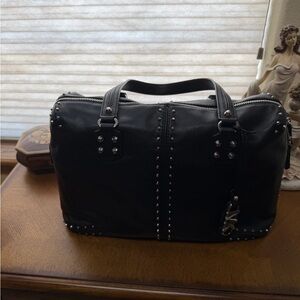 Michael Kors Black Studded Leather Handbag